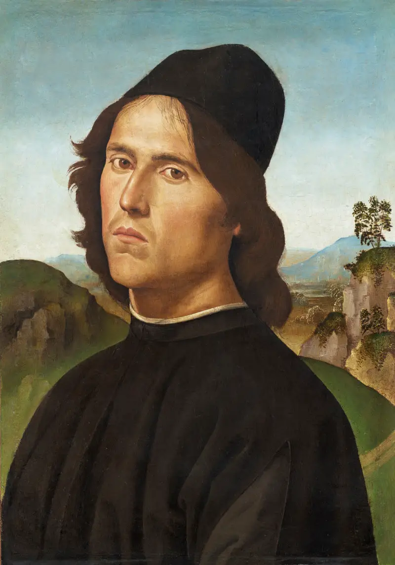 Portrait of Lorenzo di Credi by Pietro Perugino